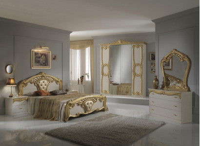 Classic Bedroom Set Nightstands Bed Style Wood Bed Italian Furniture